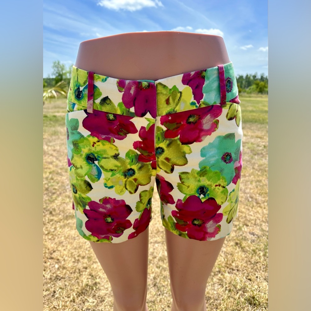 The Limited Floral Print Shorts size 8 Drew Fit